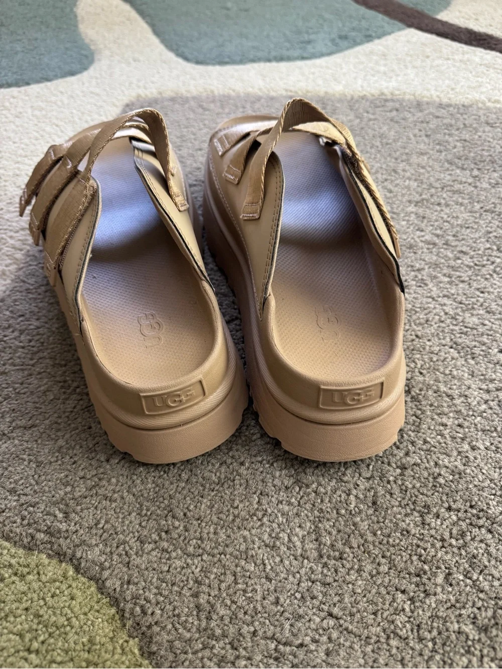 Women's UGG GoldenGlow Slide Platform Sandals- Size 10